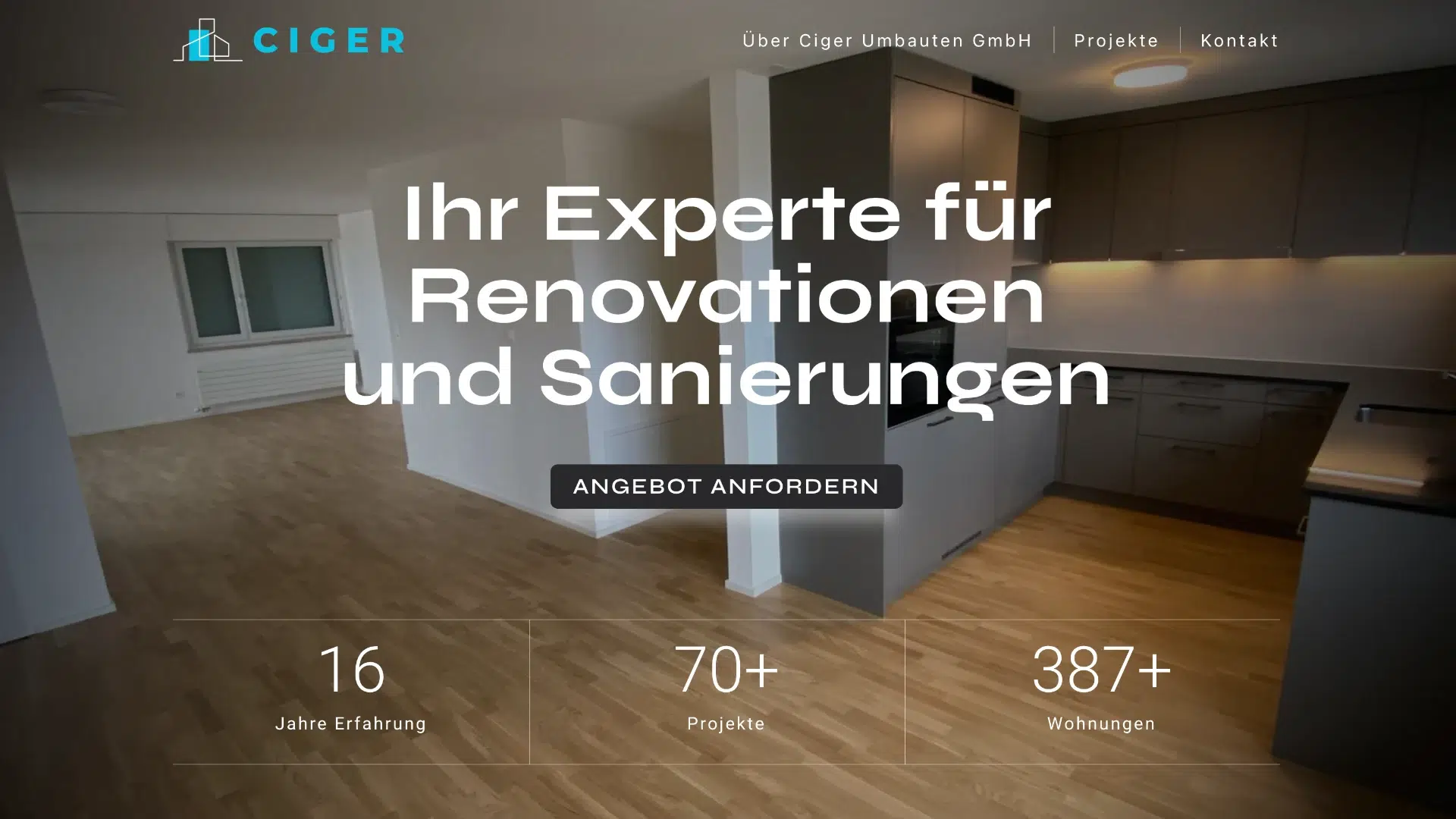 WordPress Website für Ciger Umbauten GmbH – Renovationen und Sanierungen